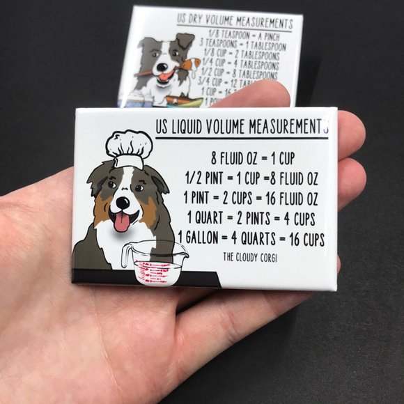 Border Collie Dog Kitchen Measuring Chart Magnets - Picture 3 of 8